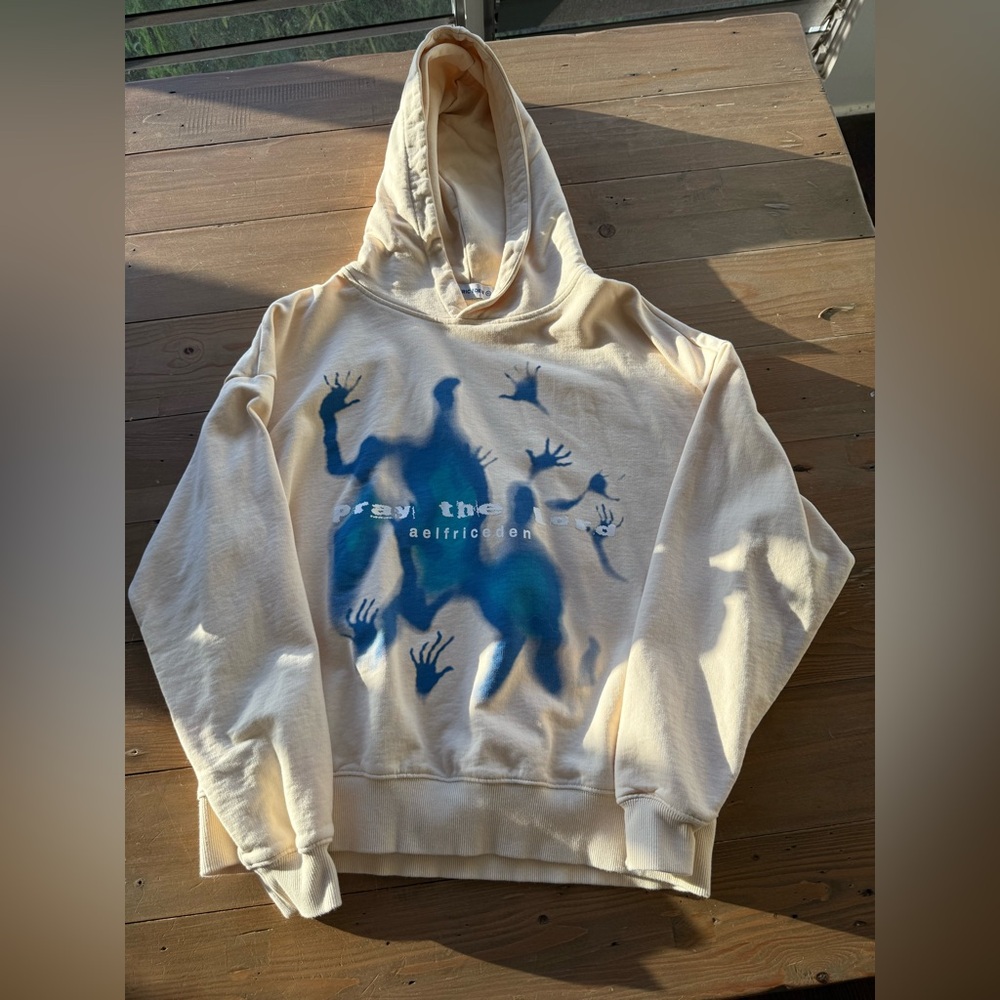Aelfric Eden Cream Hoodie “Pray the Lord” Never Worn!